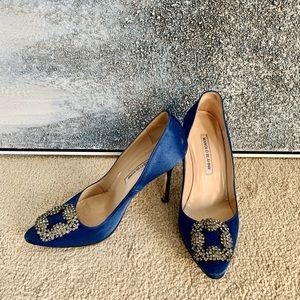 (SOLD) Magnolia Blahnik Hangisi Satin Heels
